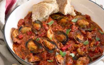 Mussels in a spicy tomato sauce (Arrabbiata)